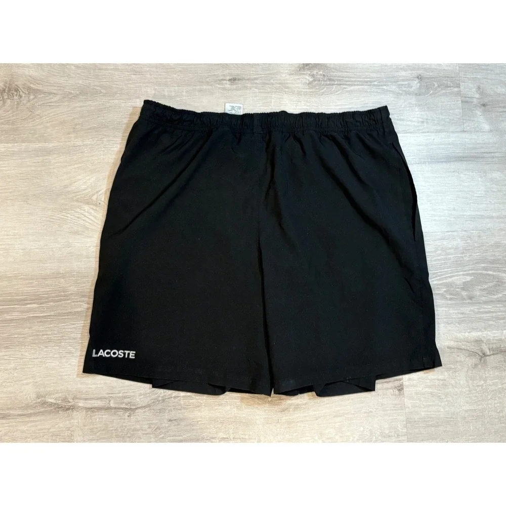 Lacoste Sport Athletic Shorts Integrated Liner‎ Black Size 6